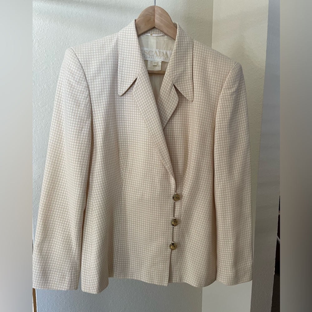 Vintage 80s/90s Escada Margaretha Ley Wool Silk Blazer